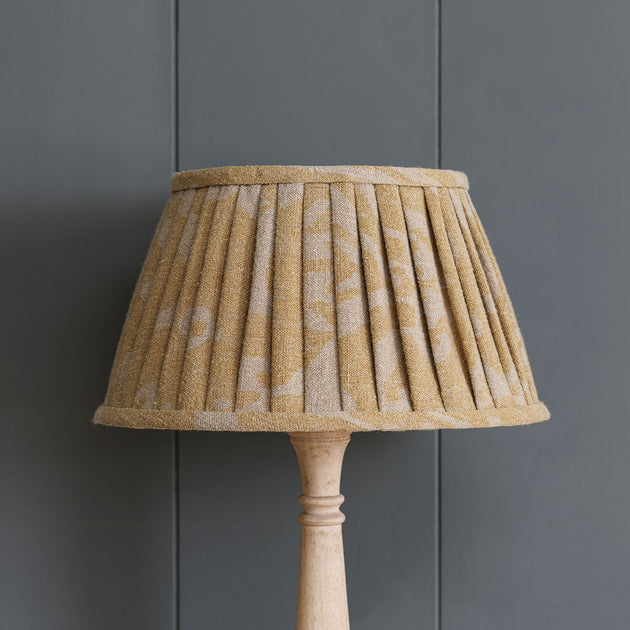 Saffron Sacha Pleated Linen Lampshade