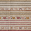 Saffron Andalusia Carved Square Kilim Footstool