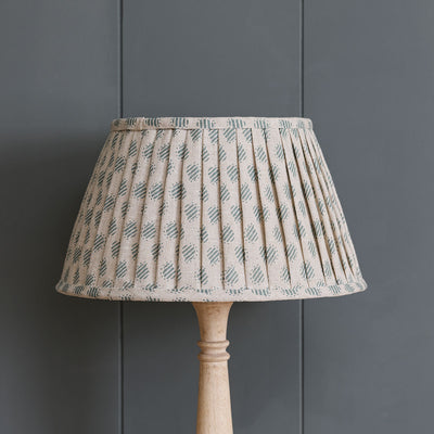 Sail Blue Nina Pleated Linen Lampshade