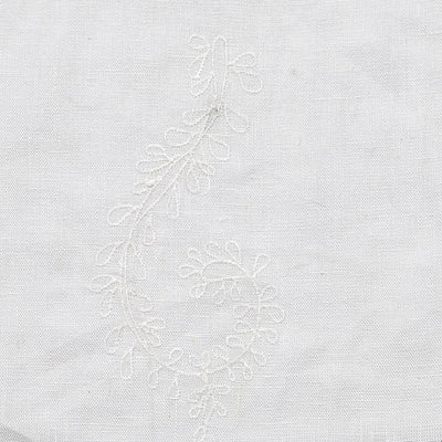 Large Returnable Sample White Large Shalini Shadow Embroidered Linen Voile