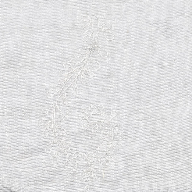 Large Returnable Sample White Large Shalini Shadow Embroidered Linen Voile