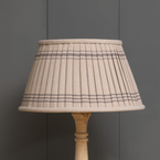 Charcoal Beech Vintage Stripe Pleated Lampshade