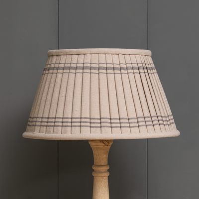 Charcoal Beech Vintage Stripe Pleated Lampshade