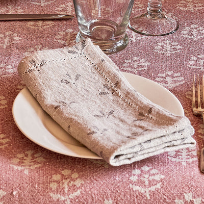 Charcoal Seed Rustic Linen Napkin