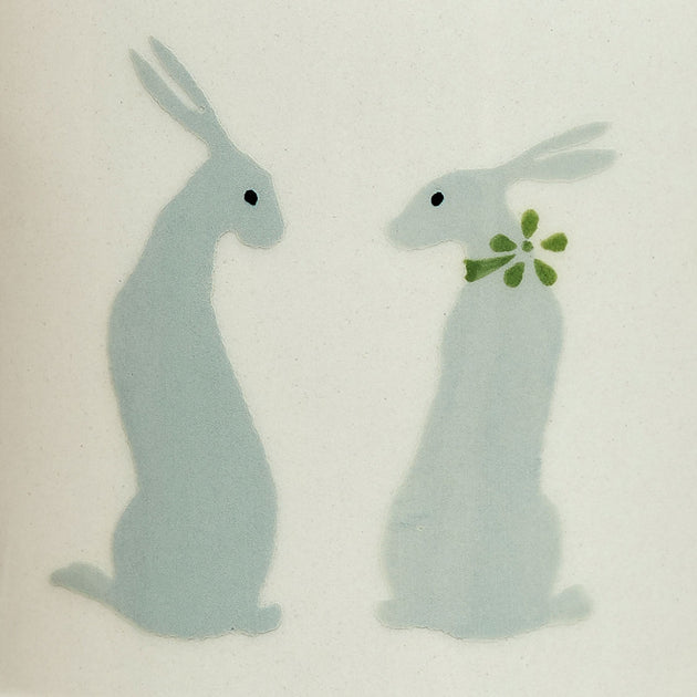 Sitting Hares Shallow Bowl