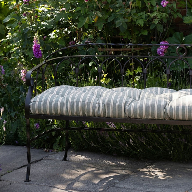 Slate Cambridge Stripe Bench Cushion