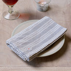 Charcoal Ivory Harrogate Stripe Napkin (Set of 4)