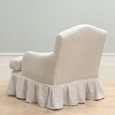 Small Howard Chair with Skirt - Stonewashed Linen