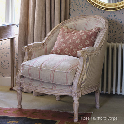 Rose Hartford Stripe Small Library Chair