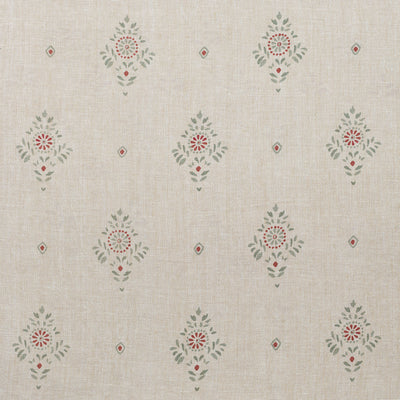 Hand-printed Smokey Blue Anushka on Rustic Linen – 317B