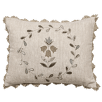 Smokey Blue Fritillary Rustic Linen Cushion
