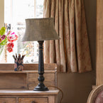 Smokey Blue Megha Framed Linen Lampshade