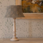 Smokey Blue Megha Framed Linen Lampshade