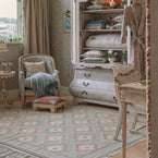 Smokey Blue Shimla - Hand-woven Wool Kilim