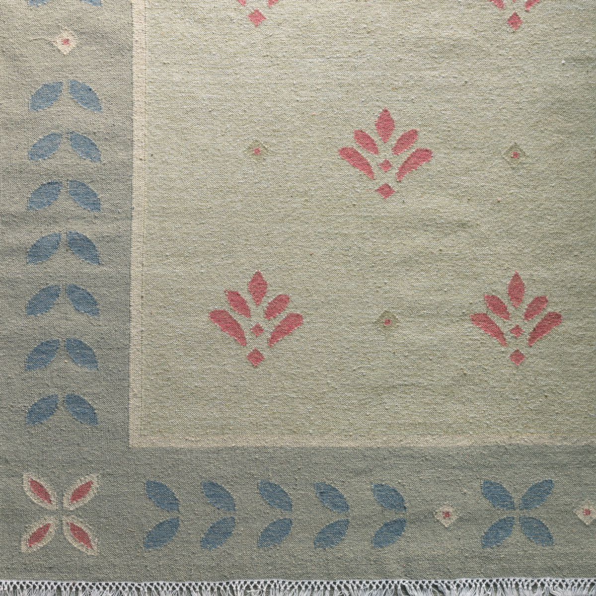 Smokey Blue Sikhara - Hand-woven Wool Kilim