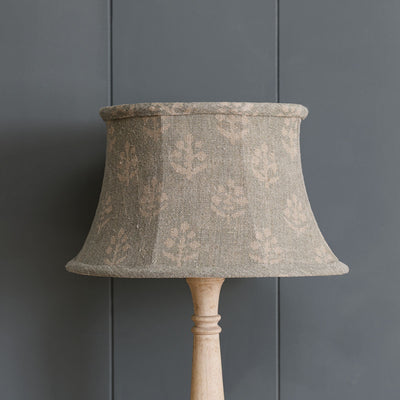 Smokey Blue Megha Framed Linen Lampshade