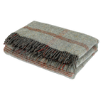 Smokey Blue Tartan Shetland Wool Throw