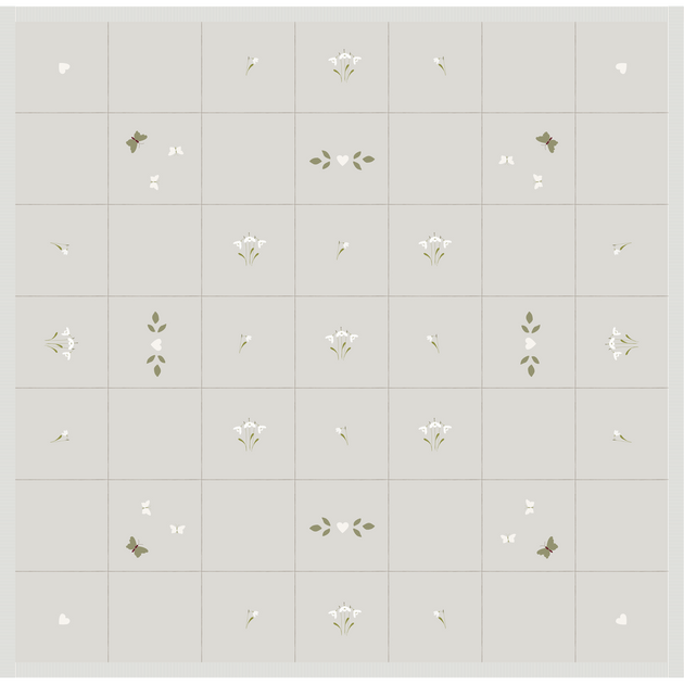 Snowdrop Dove Grey Cotton Quilt