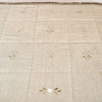 Snowdrop Rustic Linen Quilt - Super King