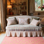 Hand-woven Wool Kilim - Faded Rose Tulip with Duck Egg Border