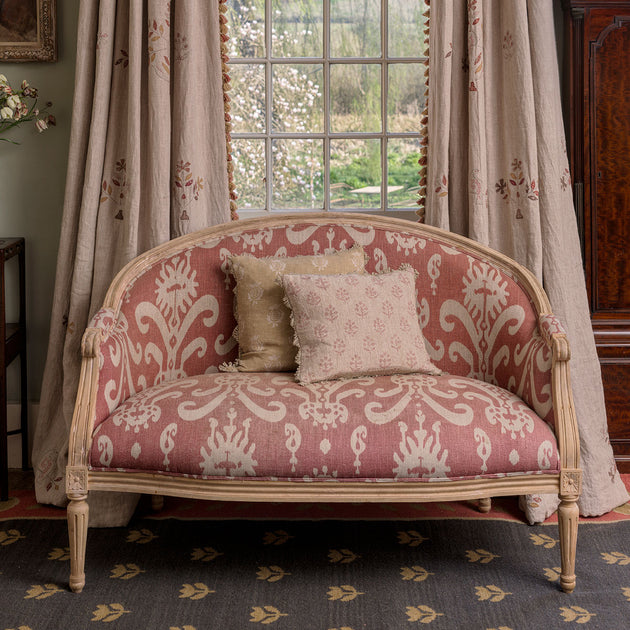 Dusky Mauve Megha Rustic Linen Cushion