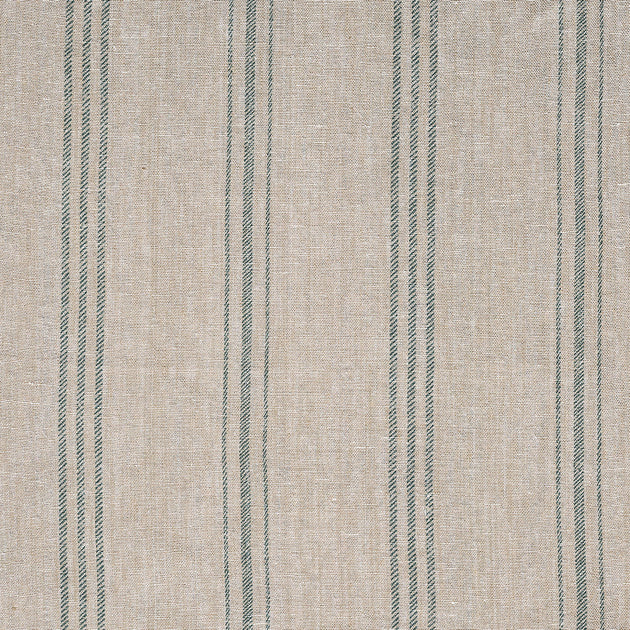 Summer Blue Hartford Stripe on Rustic Linen -  Stonewashed 2.7m Panel