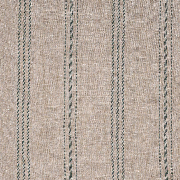 Summer Blue Hartford Stripe on Rustic Linen -  Stonewashed 2.7m Panel