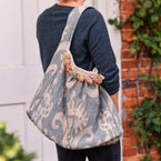 Slouch Bag with Tassels - Summer Blue Sacha