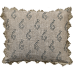 Summer Blue Shalini Rustic Linen Cushion
