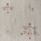 Embroidered Summer Daisies Rustic Linen 3m Panel - 151