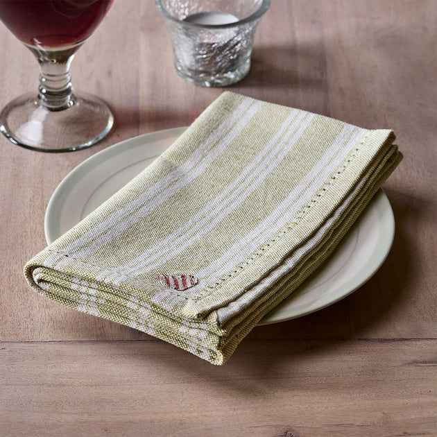 Summer Green Cambridge Stripe Napkin (Set of 4)