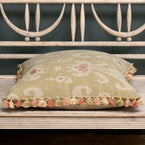 Summer Green Natasha Large Seat Cushion with Tassels