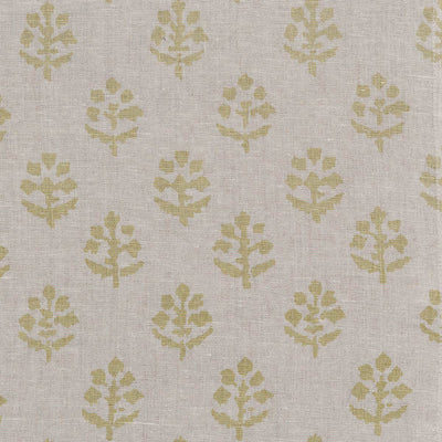 353 - Summer Green Megha Linen -  Roll End 1.1m