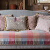 Sweet Peas on Blue Megha Cushion with Tassels