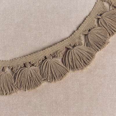Plain Taupe Tassels
