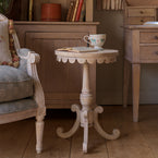 Tiny Scalloped Side Table
