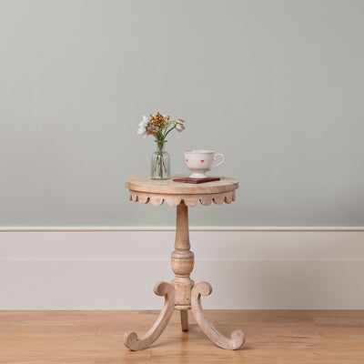 Tiny Scalloped Side Table