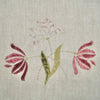 Parrot Tulips Embroidered Rustic Linen 3m Panel - 152