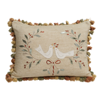 Two Turtle Doves Cushion with Tassels