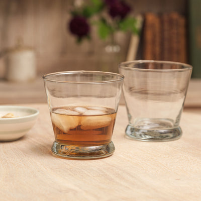Hand-blown Clear Glass Whisky Tumbler