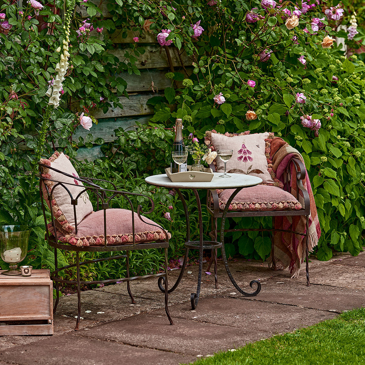 Wrought iron end table hotsell