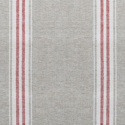 Grey Red Gustavian Stripe Cotton – Double Width – 287L