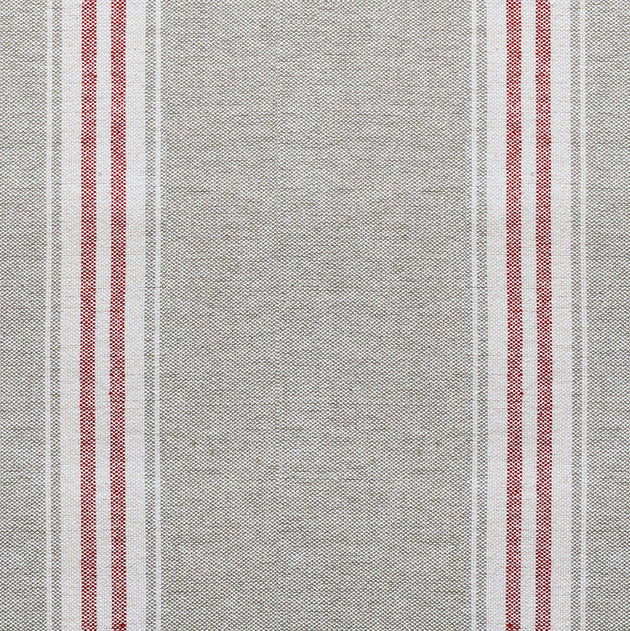 Grey Red Gustavian Stripe Cotton – Double Width – 287L