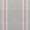 287L - Grey Red Gustavian Stripe Cotton – Double Width – Roll Ends