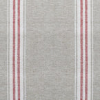 287L - Grey Red Gustavian Stripe Cotton – Double Width – Roll Ends