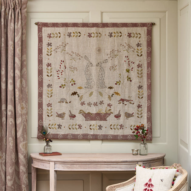 Embroidered Wallhanging - The Fox