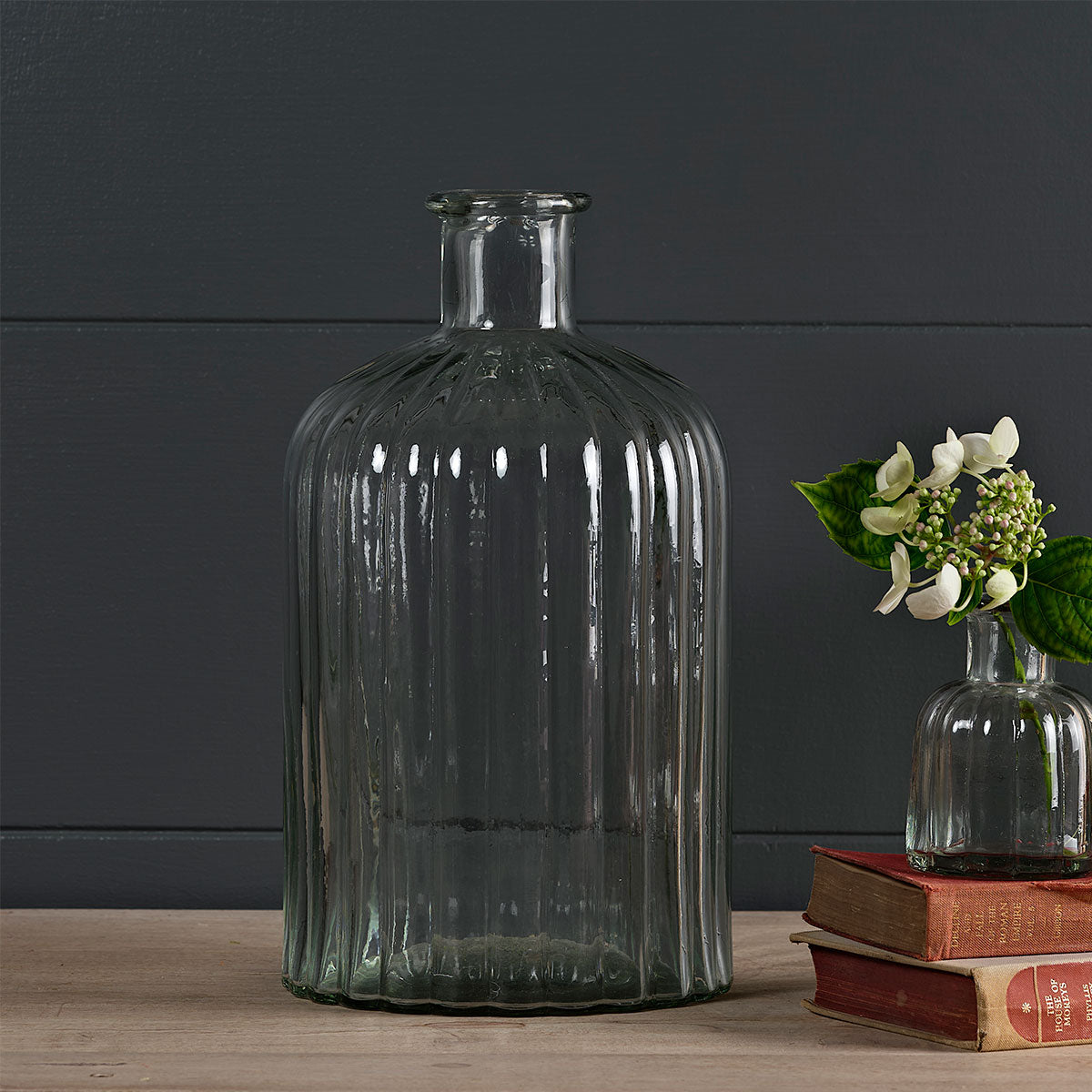 Large Reeded Flower Bottle