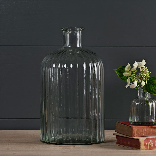 Large Reeded Flower Bottle