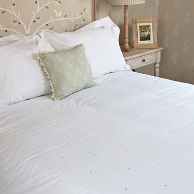 Duvet Cover Duck Egg Spot - King Size