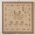 Golden Peacocks Framed Wallhanging